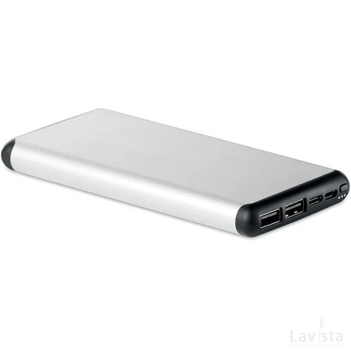 10.000 mah powerbank Siur power mat zilver