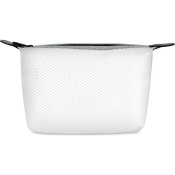 Eva mesh toilettas Bali bag transparant wit