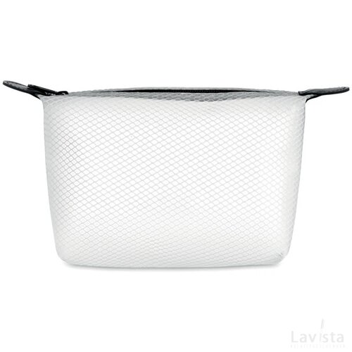Eva mesh toilettas Bali bag transparant wit