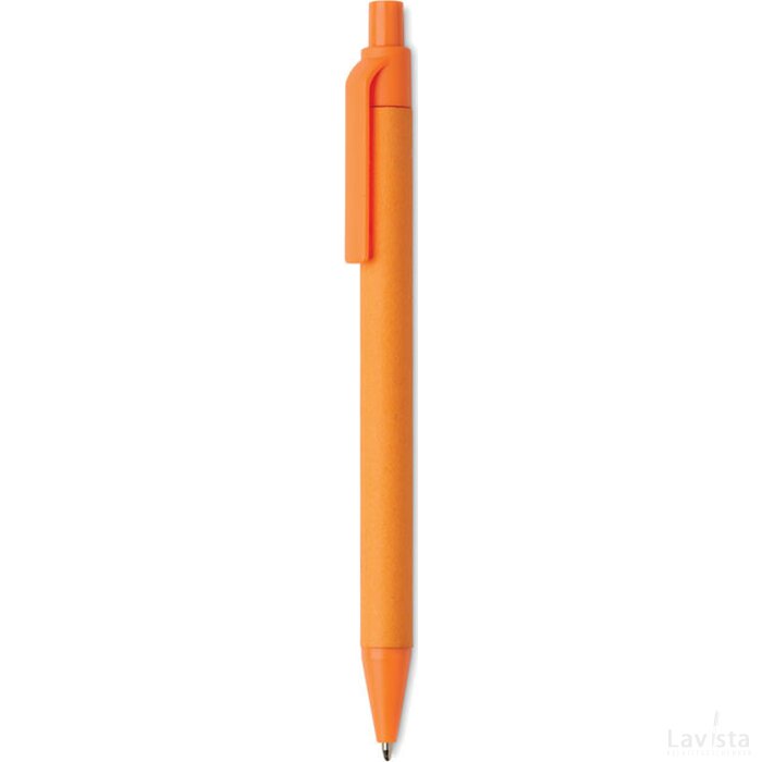Balpen van papier/maïs pla Cartoon coloured oranje