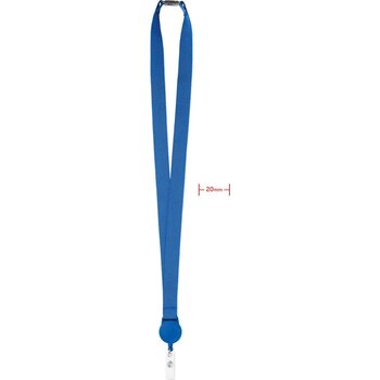 Lanyard met badgehouder Zip lanyard royal blauw