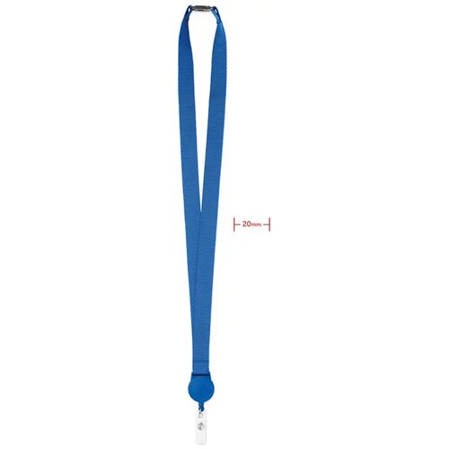 Keycord met uittrekbare badgehouder Kobaltblauw