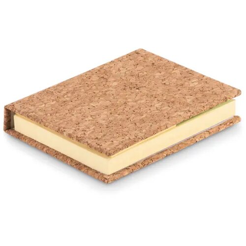 Kurk boekje met post-its Beige