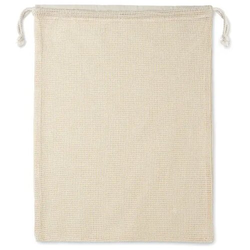 Katoen mesh voedselzak Veggie beige
