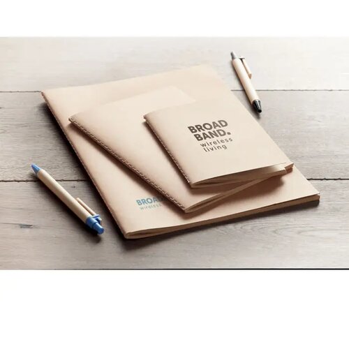 A6 schrift met karton omslag Mini paper book Beige