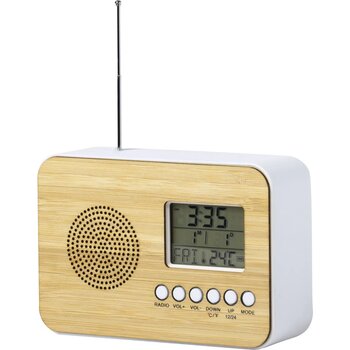 Bureauklok met FM-radio Naturel