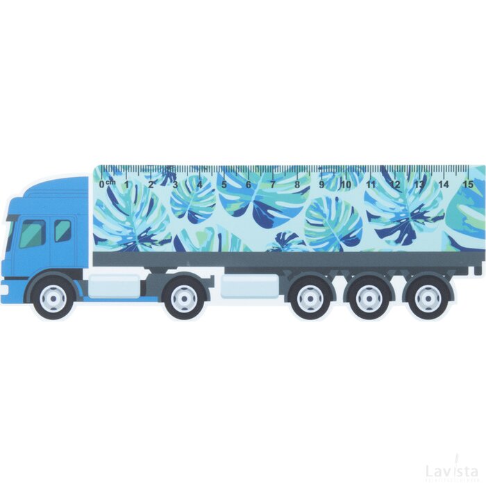 Trucker 15 Liniaal Van 15 Cm, Vrachtwagen  Wit