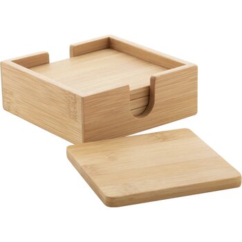 Bamboe onderzetter set Naturel