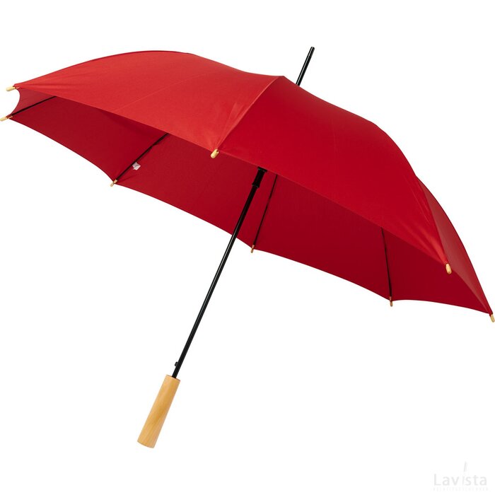 Alina 23" automatisch openende gerecyclede PET paraplu Rood