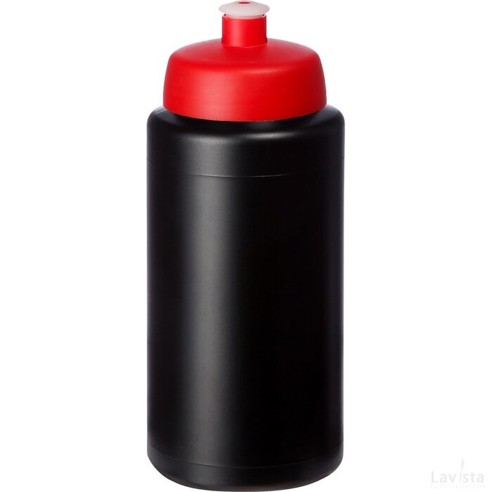 Sportfles bedrukken | 500 ml Zwart, Rood