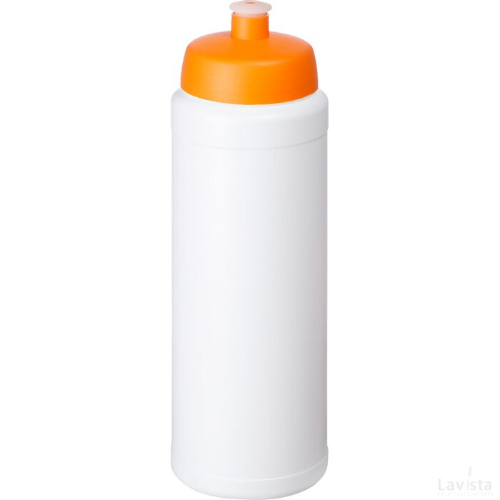 Baseline® Plus 750 ml drinkfles met sportdeksel Wit,Oranje Wit, Oranje Wit/Oranje