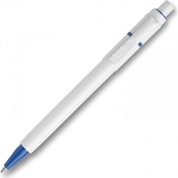 Balpen Baron hardcolour wit / licht blauw