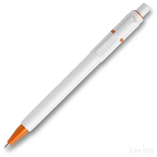 Balpen Baron hardcolour wit / oranje