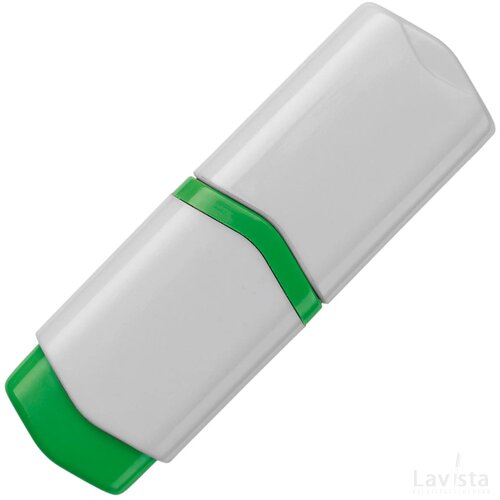 Tekstmarker mini wit / groen