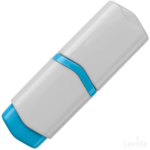 Tekstmarker mini wit / blauw