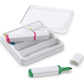 Tekstmarkers set van 4 wit
