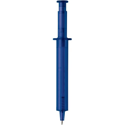 Balpen spuit transparant transparant blauw