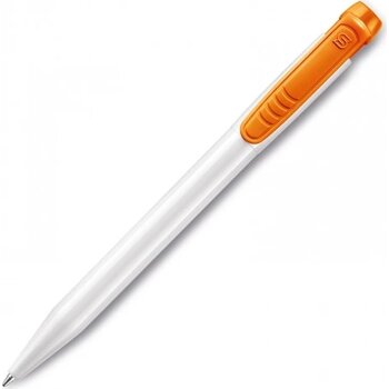 Balpen Pier hardcolour wit / oranje