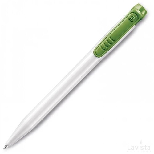 Balpen Pier hardcolour wit / groen