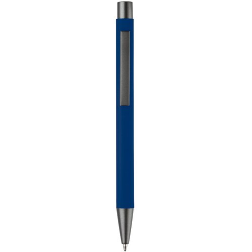 Balpen metaal New York rubberised donker blauw