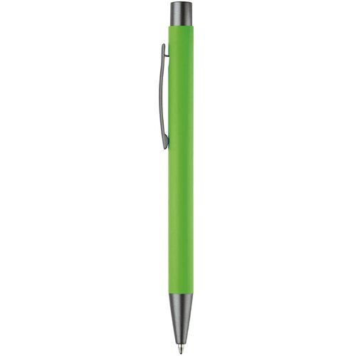 Balpen metaal New York rubberised licht groen