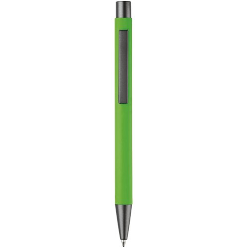 Balpen metaal New York rubberised licht groen