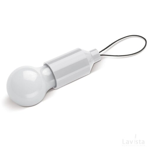 Sleutelhanger gloeilampje wit