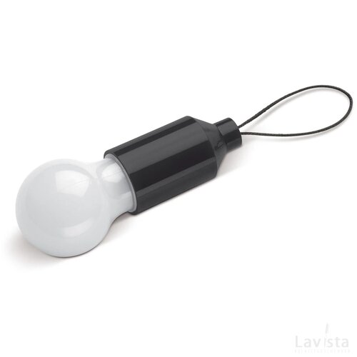 Sleutelhanger gloeilampje zwart