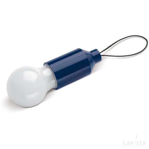 Sleutelhanger gloeilampje donker blauw