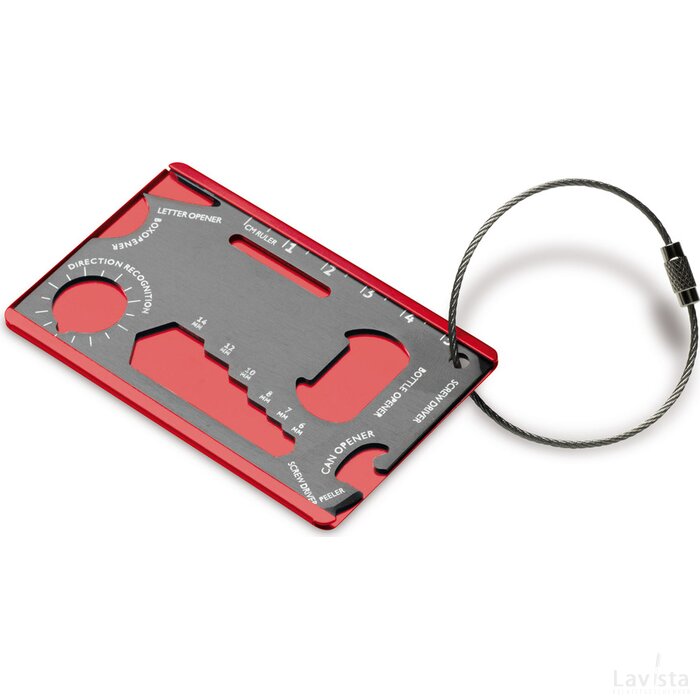 Survival multitool kaart Rood