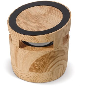 Houten look speaker 3W & draadloos laadstation 5W hout / licht