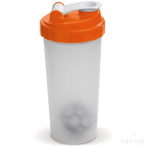 Shakebeker 600ml transparant oranje
