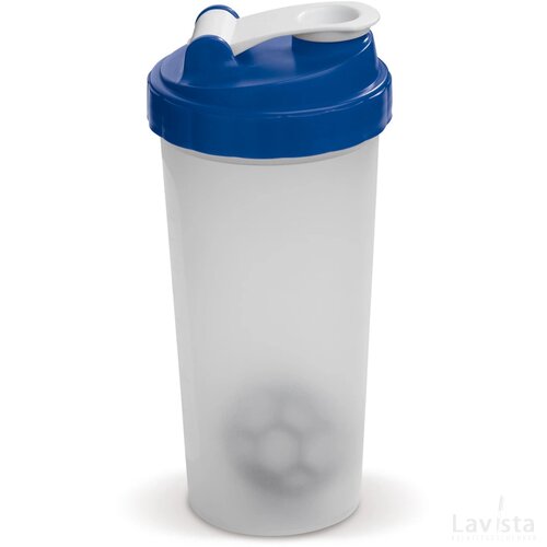 Shakebeker 600ml transparant blauw