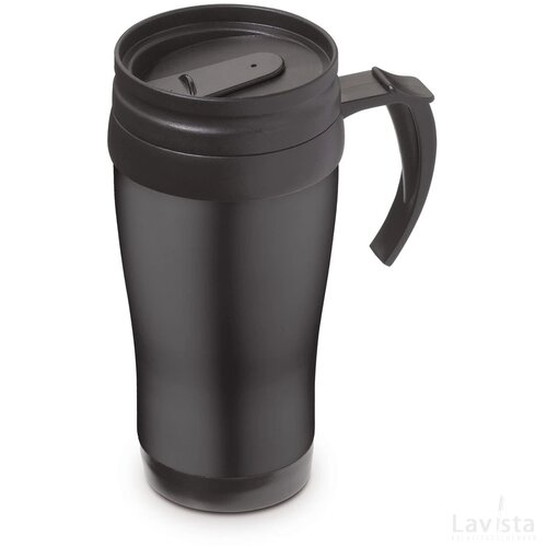 Koffiebeker metaal 350ml mat zwart