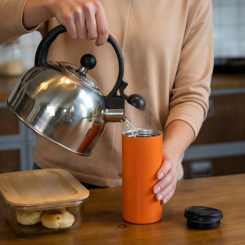 Dubbelwandige thermosbeker (350 ml) Oranje