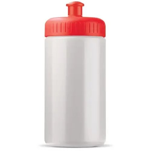 Sportbidon classic 500ml wit / rood