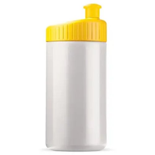 Sportbidon design 500ml wit / geel