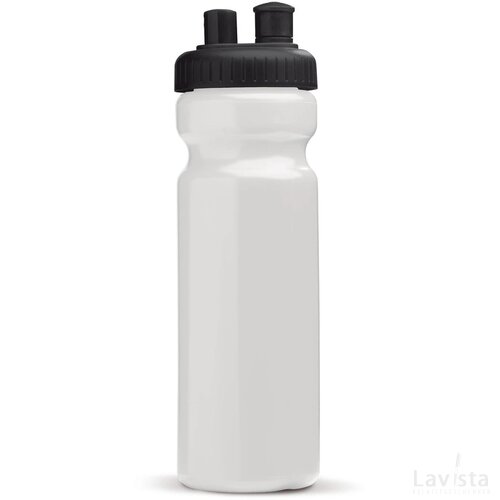 Sportbidon met verstuiver 750ml wit / zwart