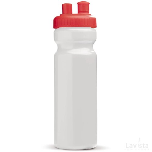 Sportbidon met verstuiver 750ml wit / rood