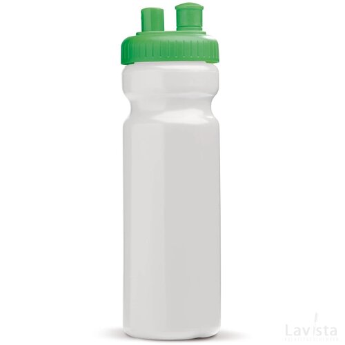 Sportbidon met verstuiver 750ml wit / groen