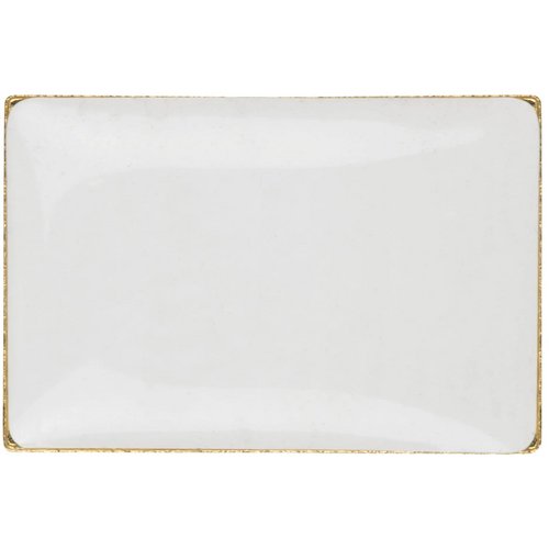Badge metalen pin 19x13mm goud satijn