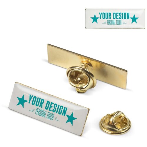 Langwerpige metalen pin (30x10mm)