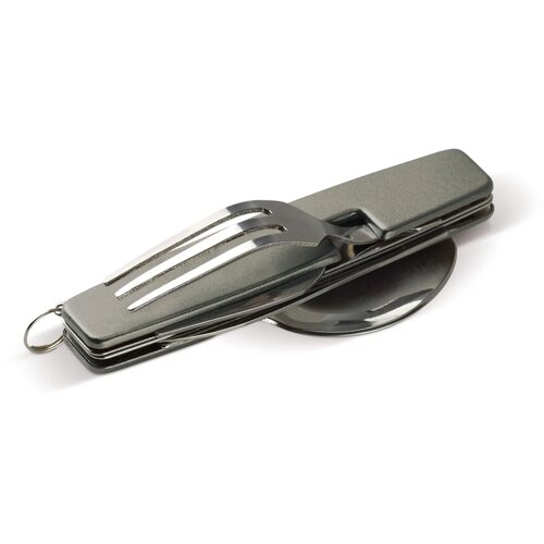 Inklapbaar bestek in multitool donker gun metal