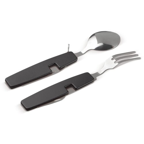 Inklapbaar bestek in multitool zwart