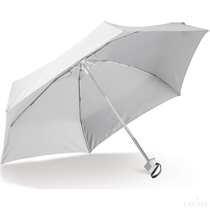 Uiterst lichte opvouwbare 21” paraplu met hoes wit