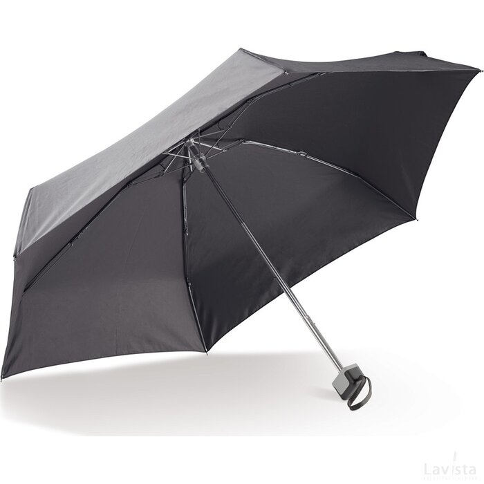 Uiterst lichte opvouwbare 21” paraplu met hoes zwart