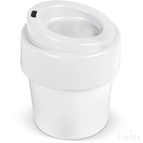Koffiebeker Hot-but-cool met deksel 240ml wit / wit