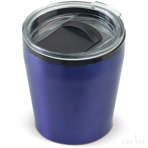 Koffiebeker metallic 180ml donker blauw