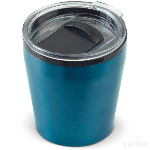 Koffiebeker metallic 180ml lichtblauw