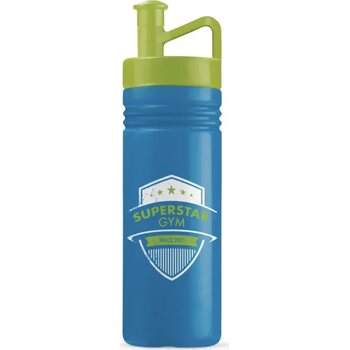 Sportbidon ergonomisch 500ml transparant oranje